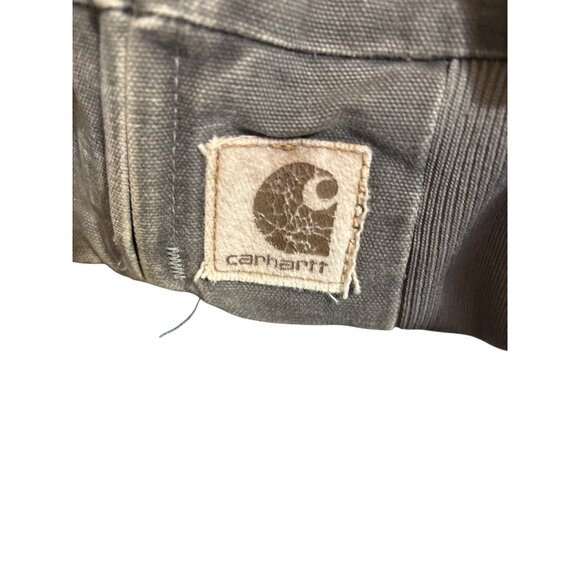 Vintage 90s Carhartt Mens 2XL Regular Distressed Gray Jacket Made in USA - Picture 2 of 8